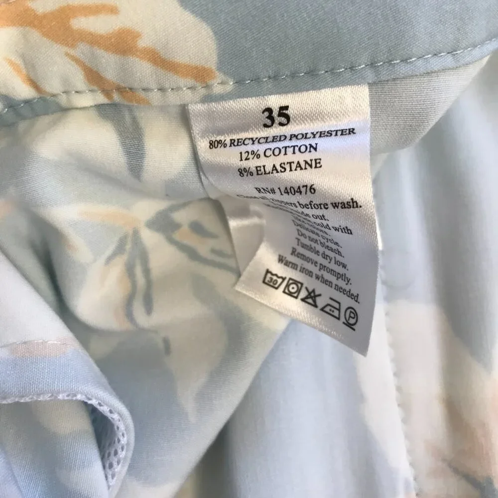NWT Faherty Classic Board Bermuda Shorts Mens 35 Blue Floral 7.5